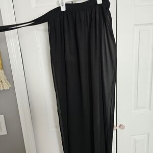 Elegant Black Beach Cover Up Skirt